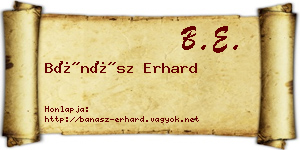 Bánász Erhard névjegykártya